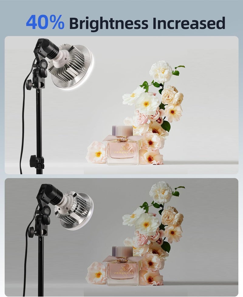 Skytex Softbox Lighting Kit(1Pcak|2Pack),16x16in Soft Box|Upgrade 135W 2700-6400K 100V-240V E27 LEDBulb Continuous Photography Lighting,Photo Studio Light Equipment for Camera Shooting Video Recording - Image 3